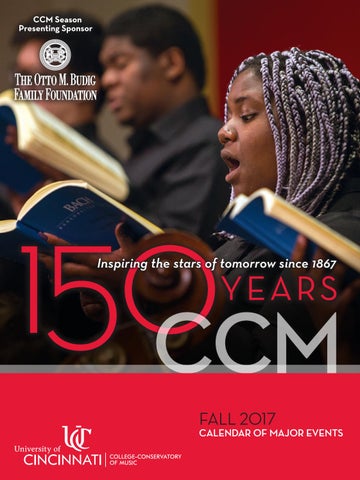 CCM's Fall 2017 Calendar of Events by UC's College-Conservatory of Music -  Issuu