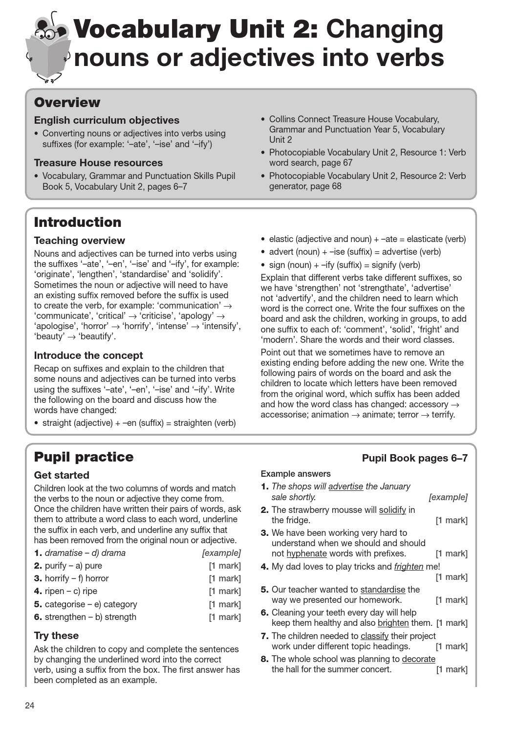 Treasure House - Vocabulary, Grammar and Punctuation Skills Teacher’s ...