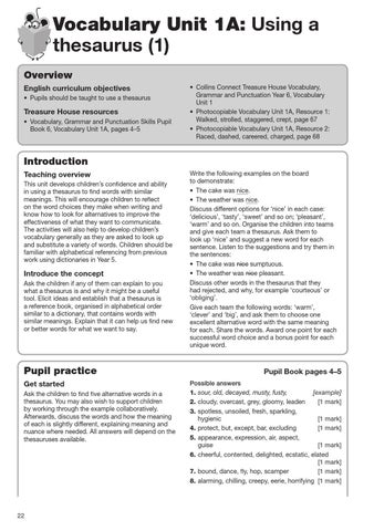 Treasure House - Vocabulary, Grammar and Punctuation Skills Teacher’s ...