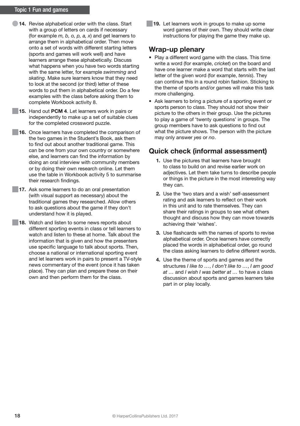 Collins International Primary English as a Second Language - Cambridge ...