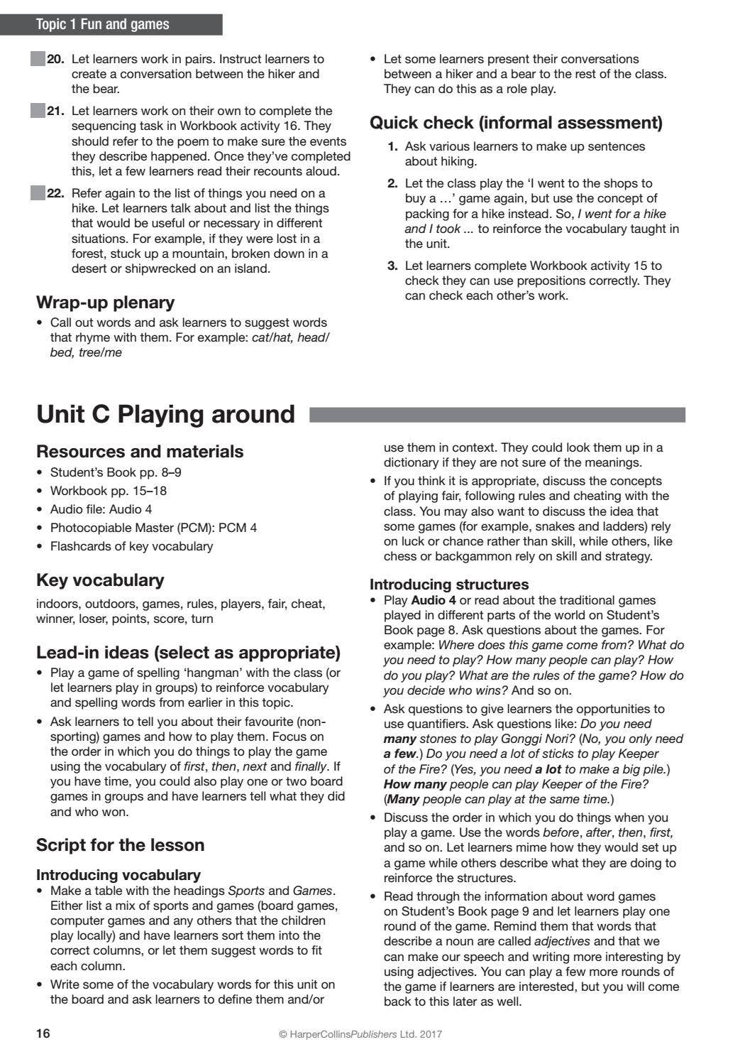 Collins International Primary English as a Second Language - Cambridge ...