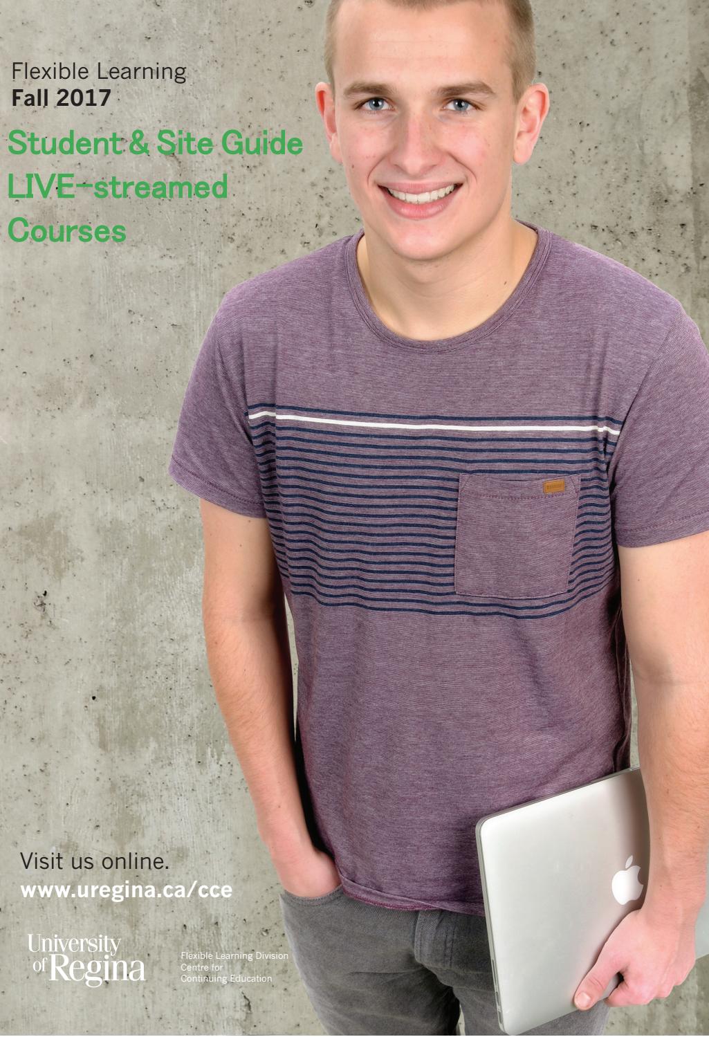 Student and Site Guide LIVEstreamed Courses by University of Regina