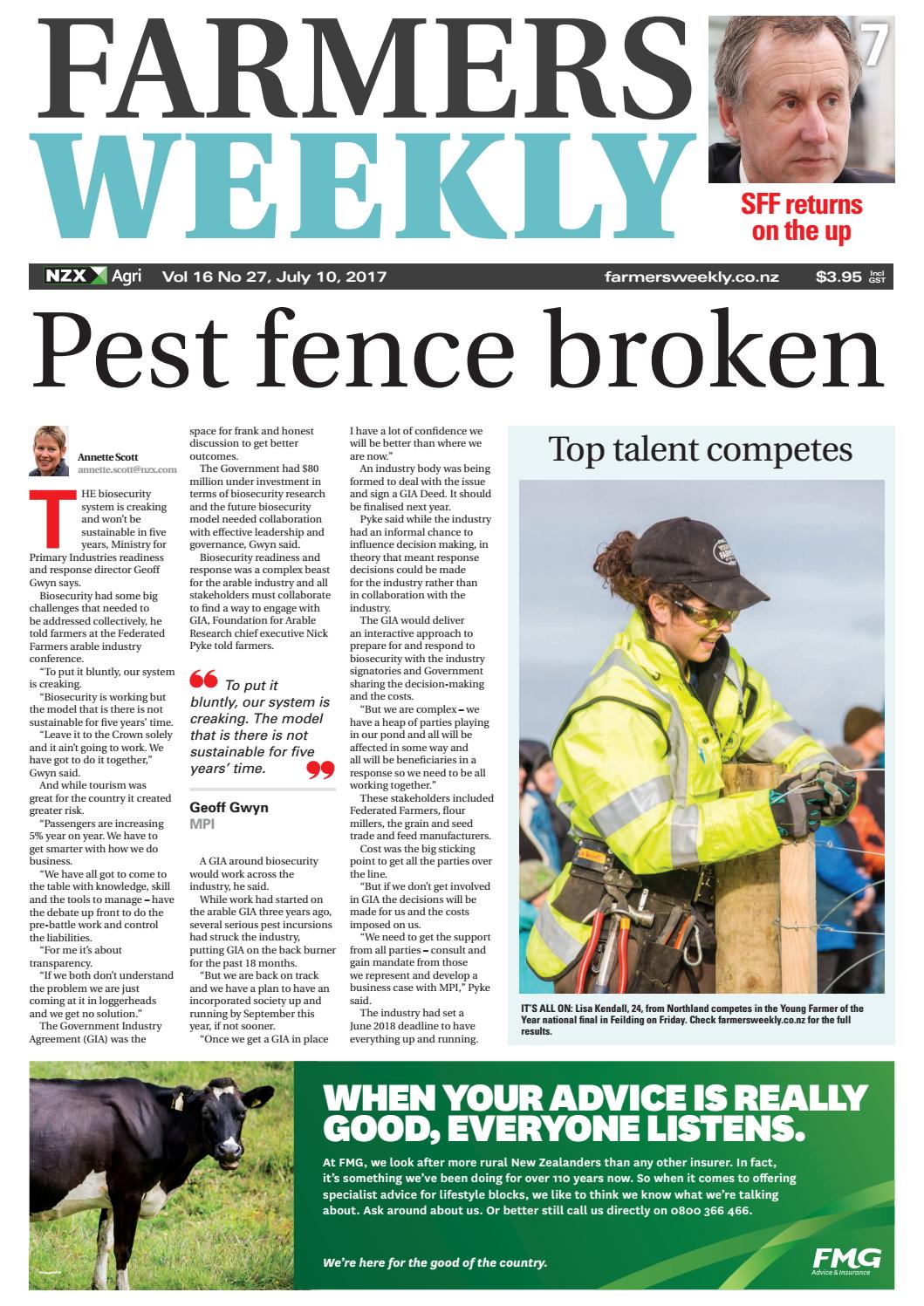 Farmers Weekly NZ July 10 2017 by AgriHQ Issuu