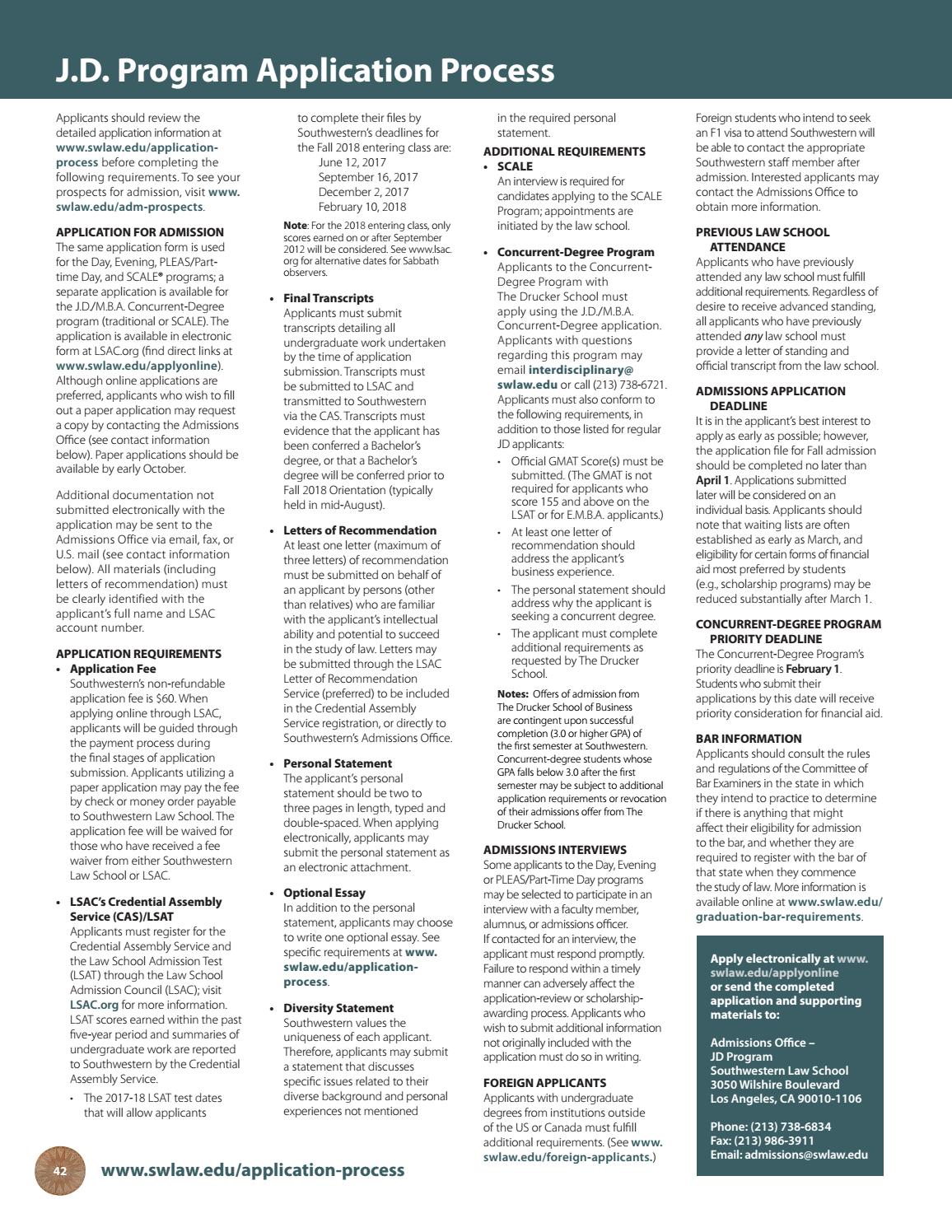 southwestern jd catalog 2017 by southwestern law school issuu how long should a law school letter of recommendation be