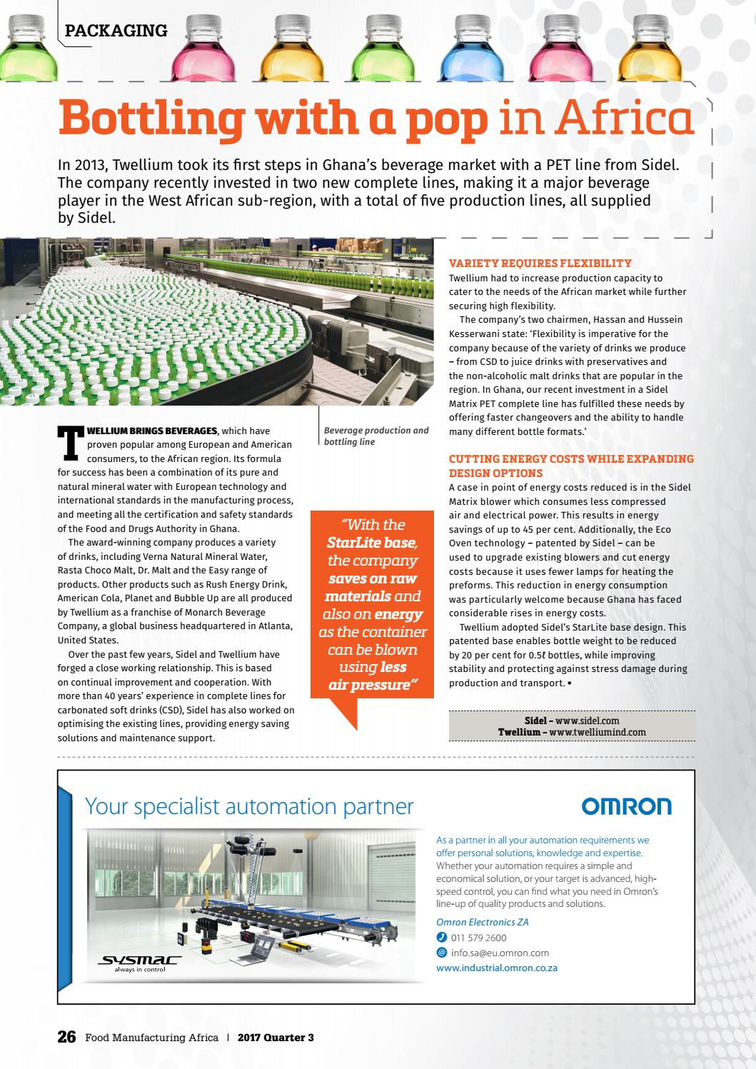 Food Manufacturing Africa AugOct 2017 by New Media B2B Issuu
