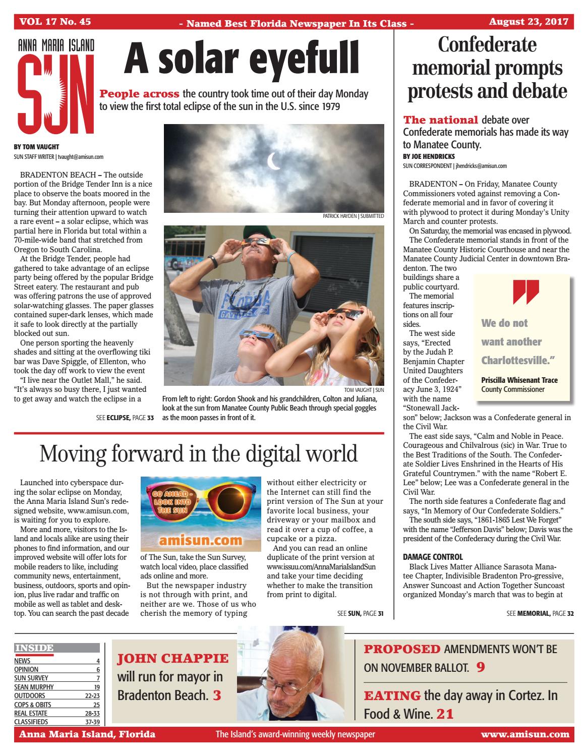 Anna Maria Island Sun August 23,2017 by Anna Maria Island Sun - Issuu