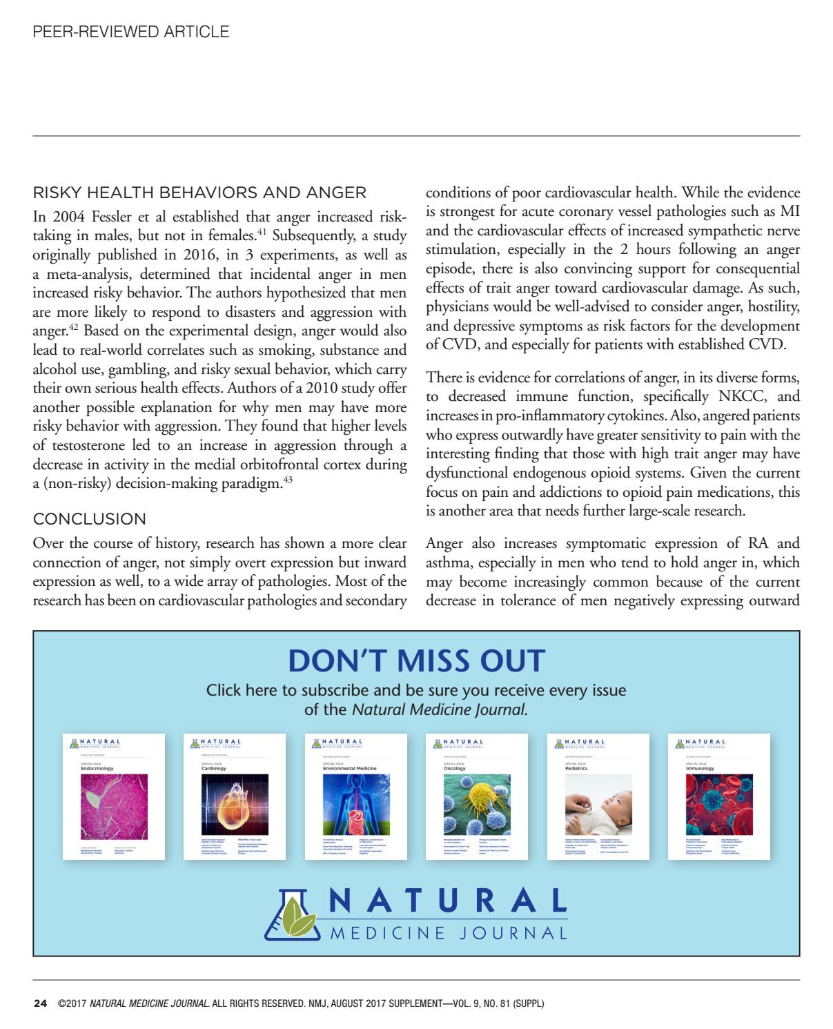 Natural Medicine Journal Men's Health Supplement Vol 9 No 81 by Impact