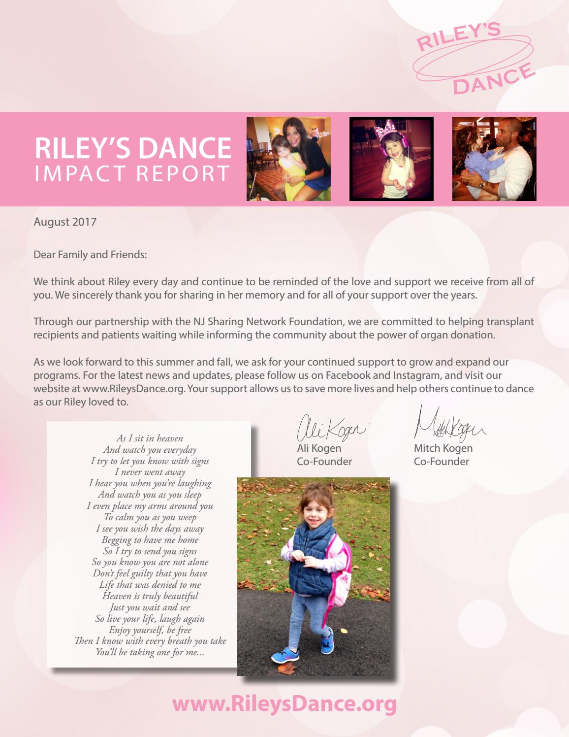 Riley S Dance Impact Report By Nj Sharing Network Issuu