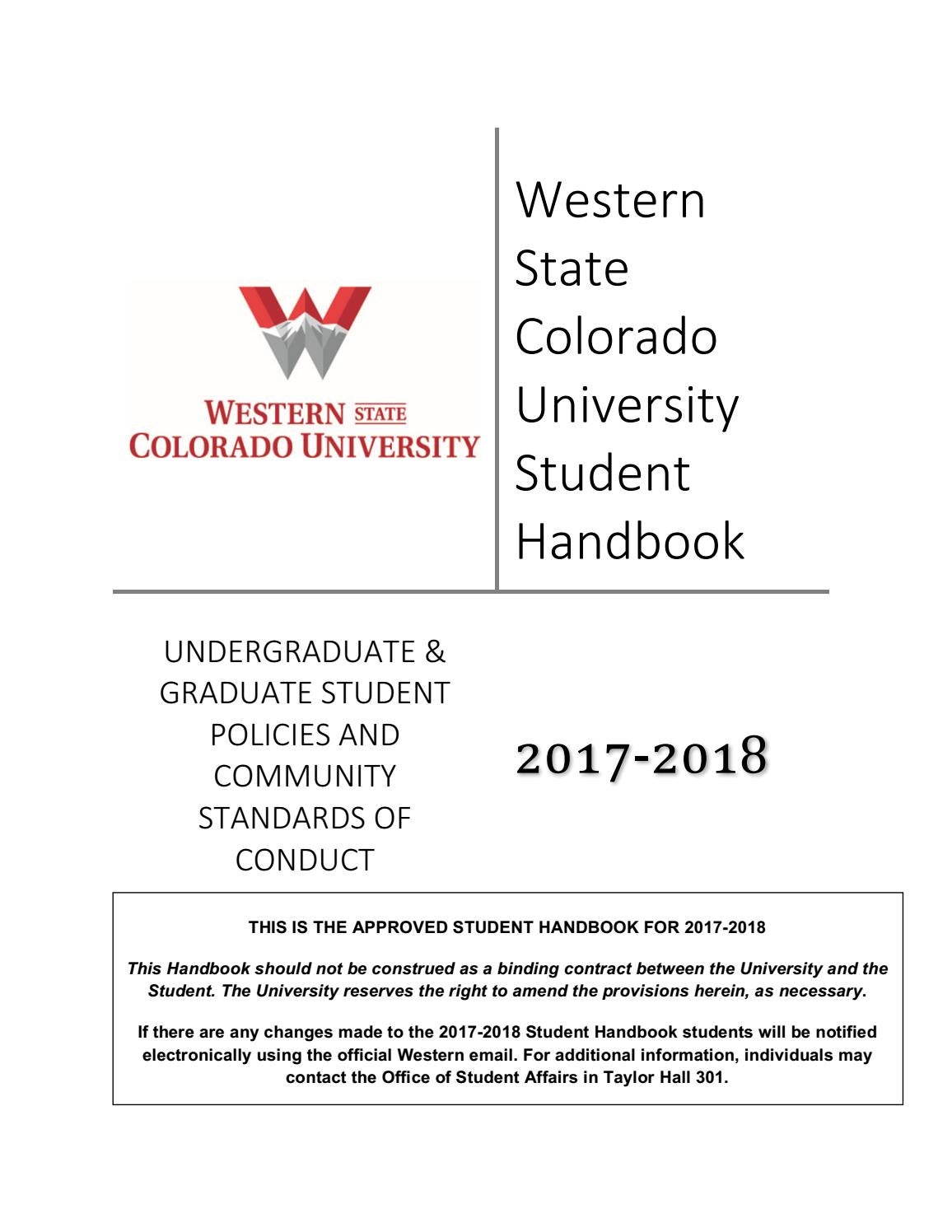 201718 Student Handbook by Western Colorado University Issuu