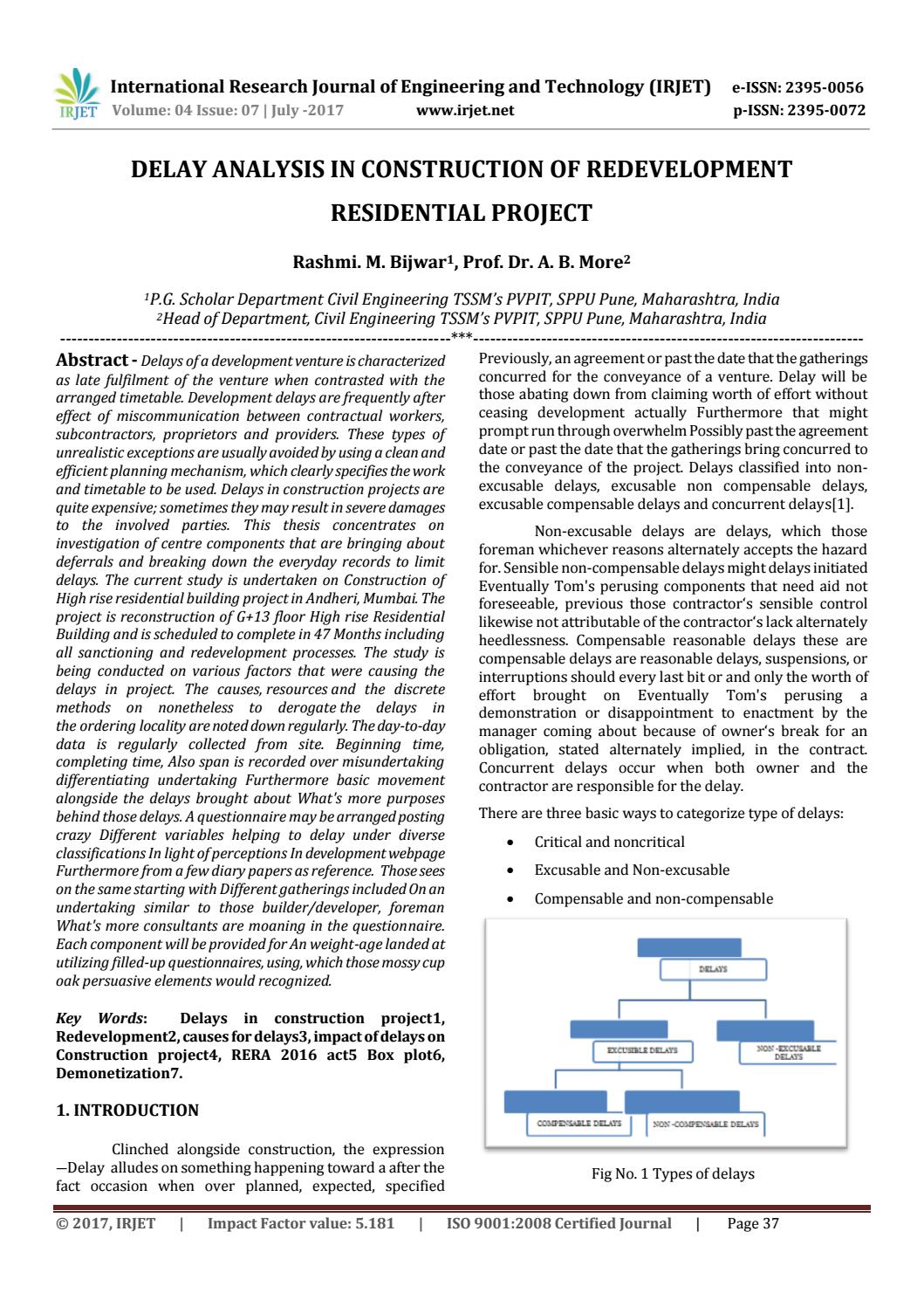 Delay in construction dissertation