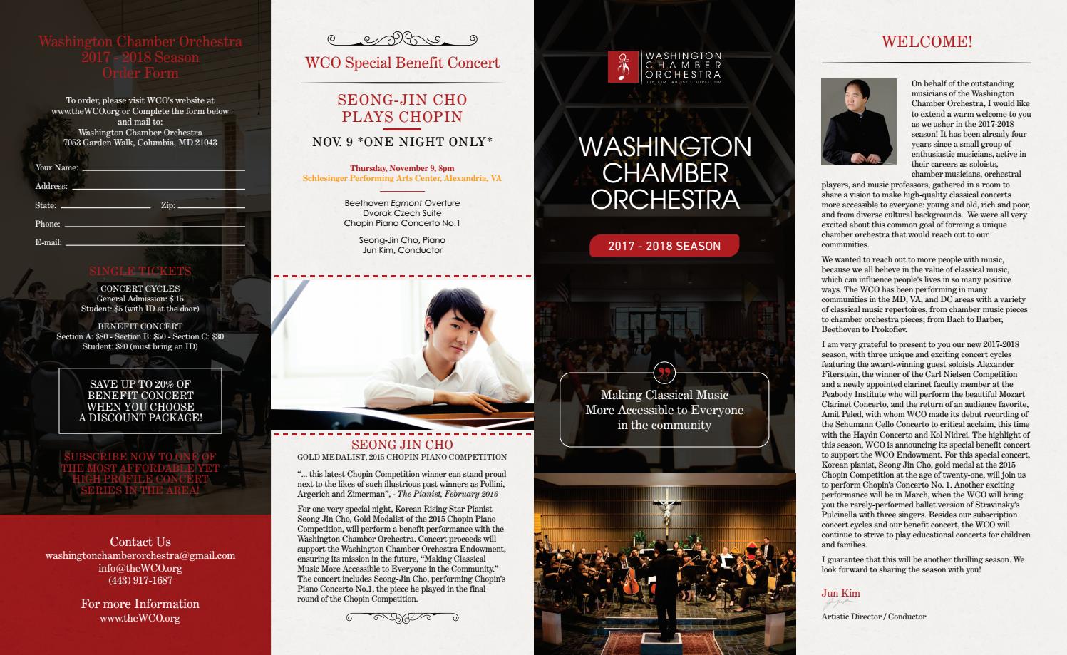 Washington Chamber Orchestra 1718 Season by Washington Chamber