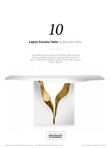 Boca do Lobo 家具目录 · 100 现代 Design Console Tables 第 17 页