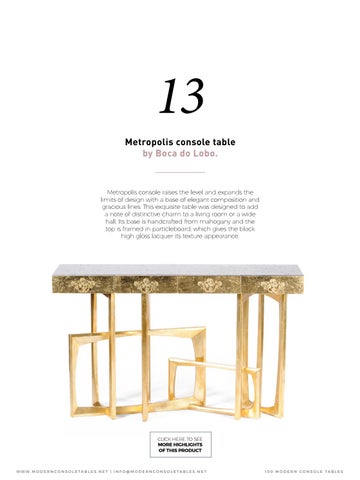 Boca do Lobo 家具目录 · 100 现代 Console Tables for 轻奢 Interiors 第 20 页