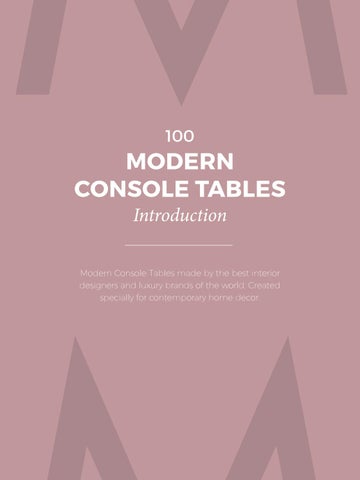 Boca do Lobo 家具目录 · 100 现代 Console Tables for 轻奢 Homes 第 3 页