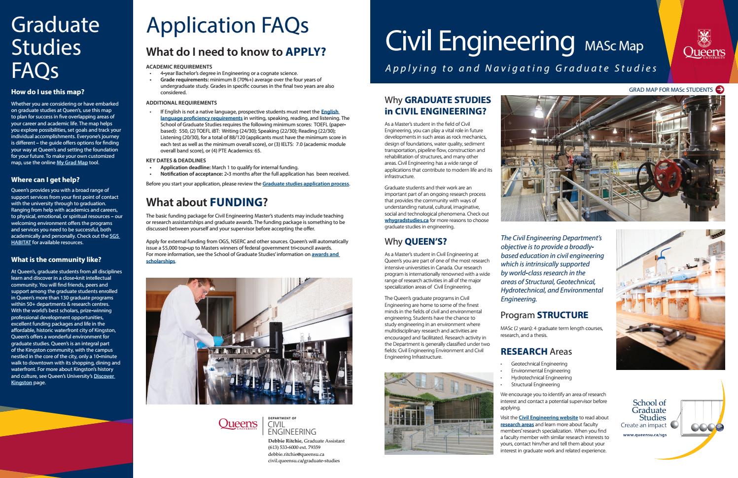 Civil Engineering Major Map Civil Engineering Masc Map By Queen's Faculty Of Engineering And Applied  Science - Issuu