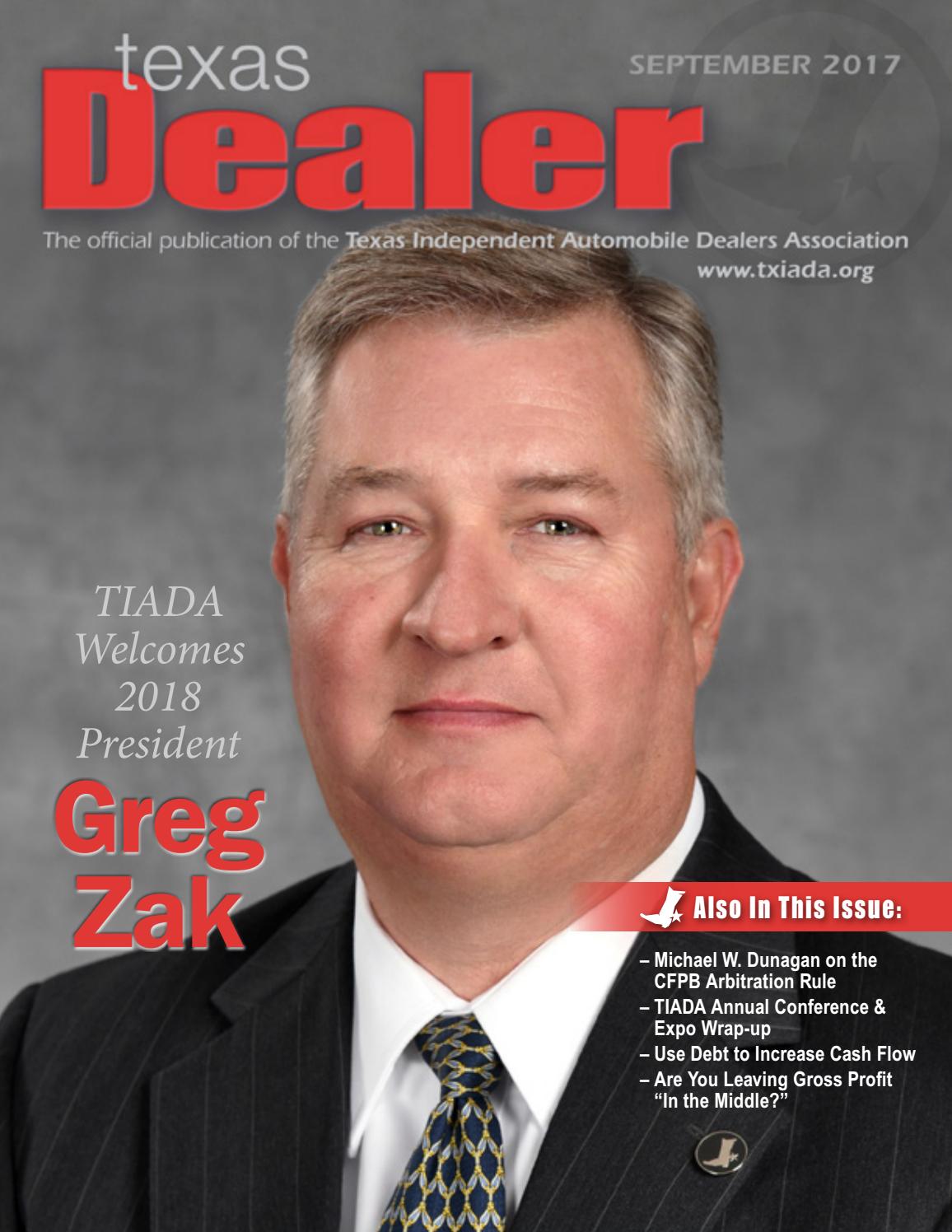 Texas Dealer September 2017 by Texas Independent Auto Dealers