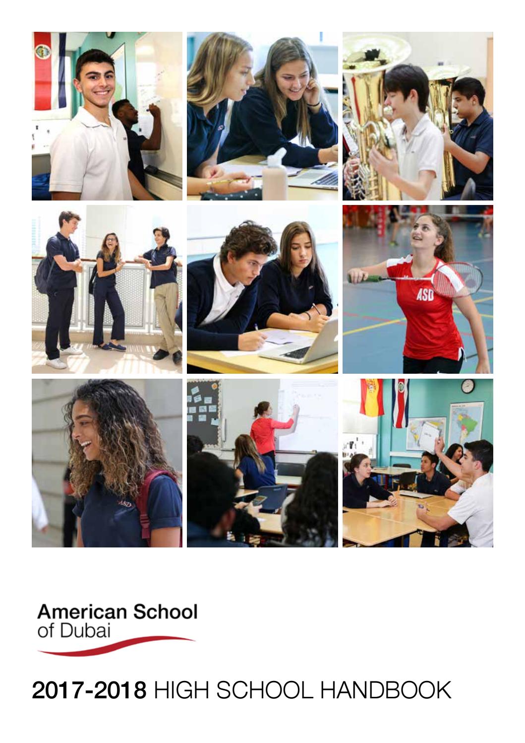 20172018 HS Handbook by American School of Dubai Issuu