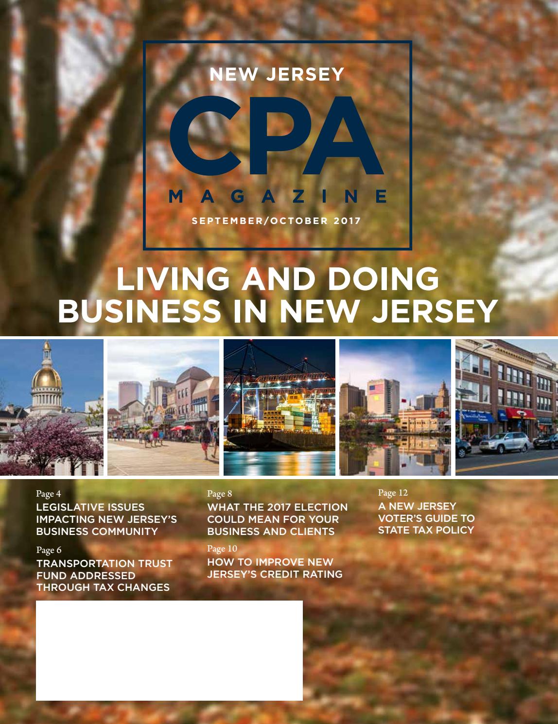 September/October 2017 by New Jersey Society of CPAs Issuu