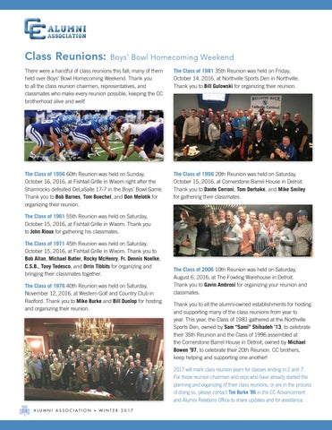 ALUMINATOR - Winter 2017 by Detroit Catholic Central High School - Issuu