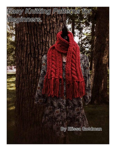 Easy Knitting Patterns For Beginners By Elissa Goldman Issuu