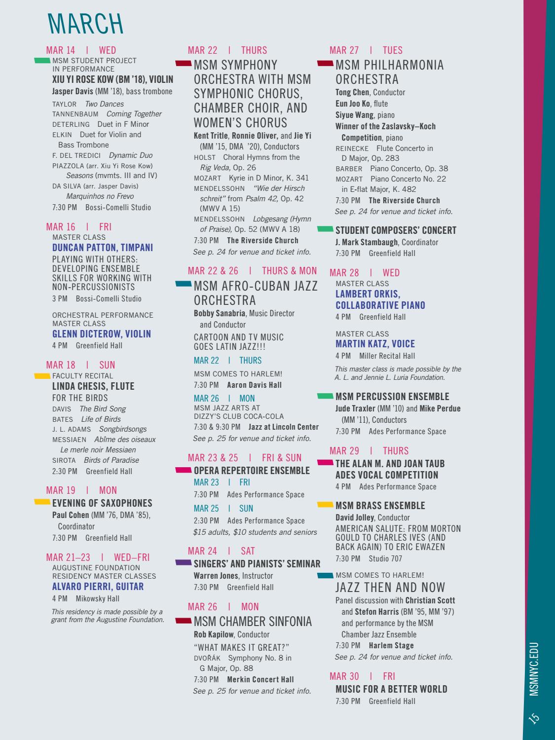 1718 Manhattan School Of Music Performance Calendar By Manhattan School Of Music Issuu
