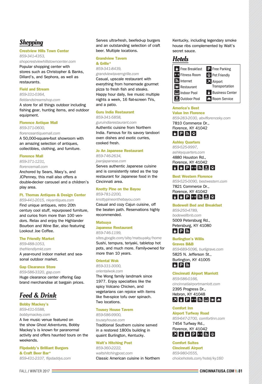 Official Visitors Guide Fall Winter 2017 Northern Kentucky By