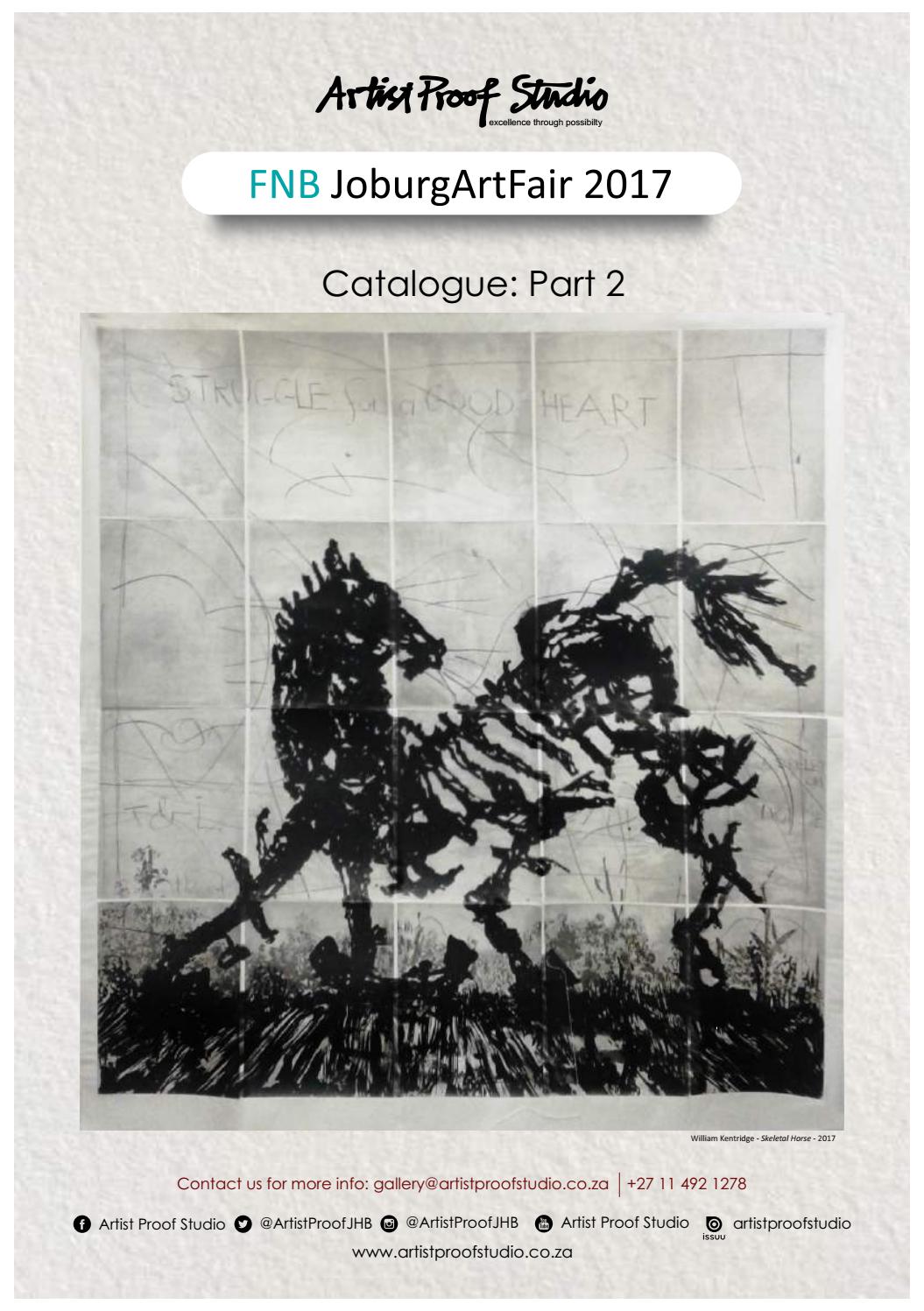 FNB Joburg Art Fair 2017 Catalogue Part 2 by Artist Proof Studio Issuu