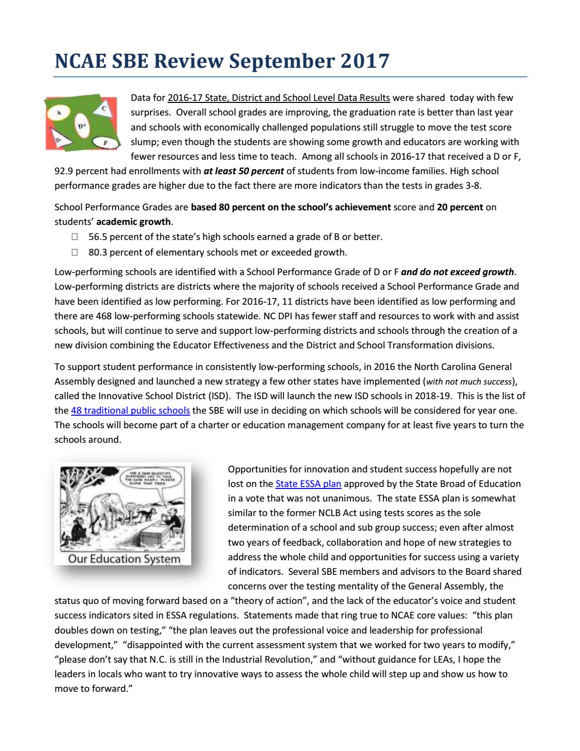 Ncae sbe review september 2017 by NCAE - Issuu