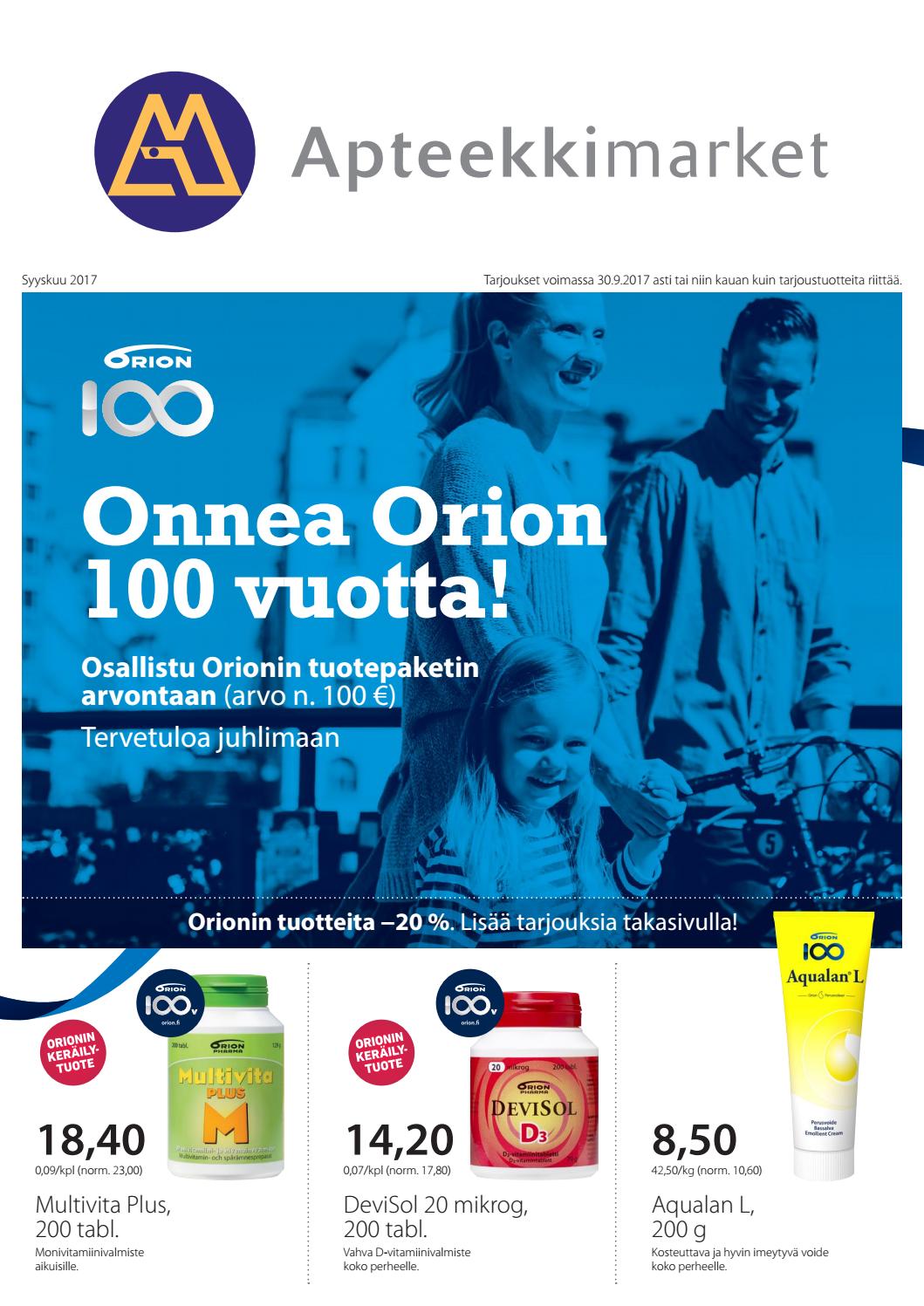 Apteekkimarketin Terveyssuora syyskuu 2017 by Mainostoimisto SST Oy - Issuu