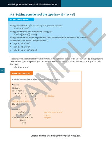 Preview Cambridge IGCSE® and O Level Additional Mathematics Coursebook ...