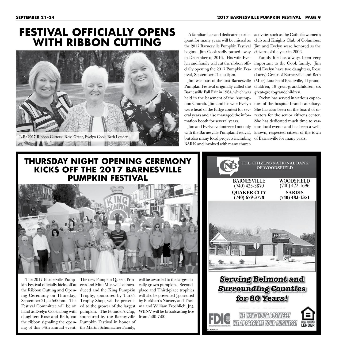 54th Barnesville Pumpkin Festival Tab 2017 by Barnesville Pumpkin