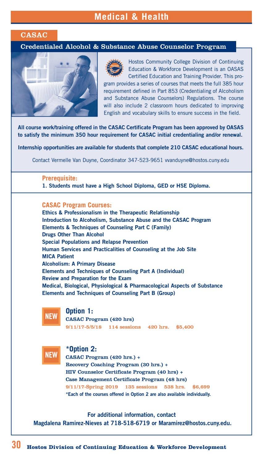 Fall 2017 Continuing Education Catalog by Hostos Community College Issuu