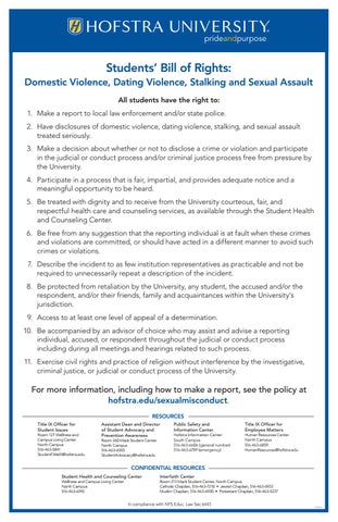 students bill of rights by hofstra university issuu student bill of rights