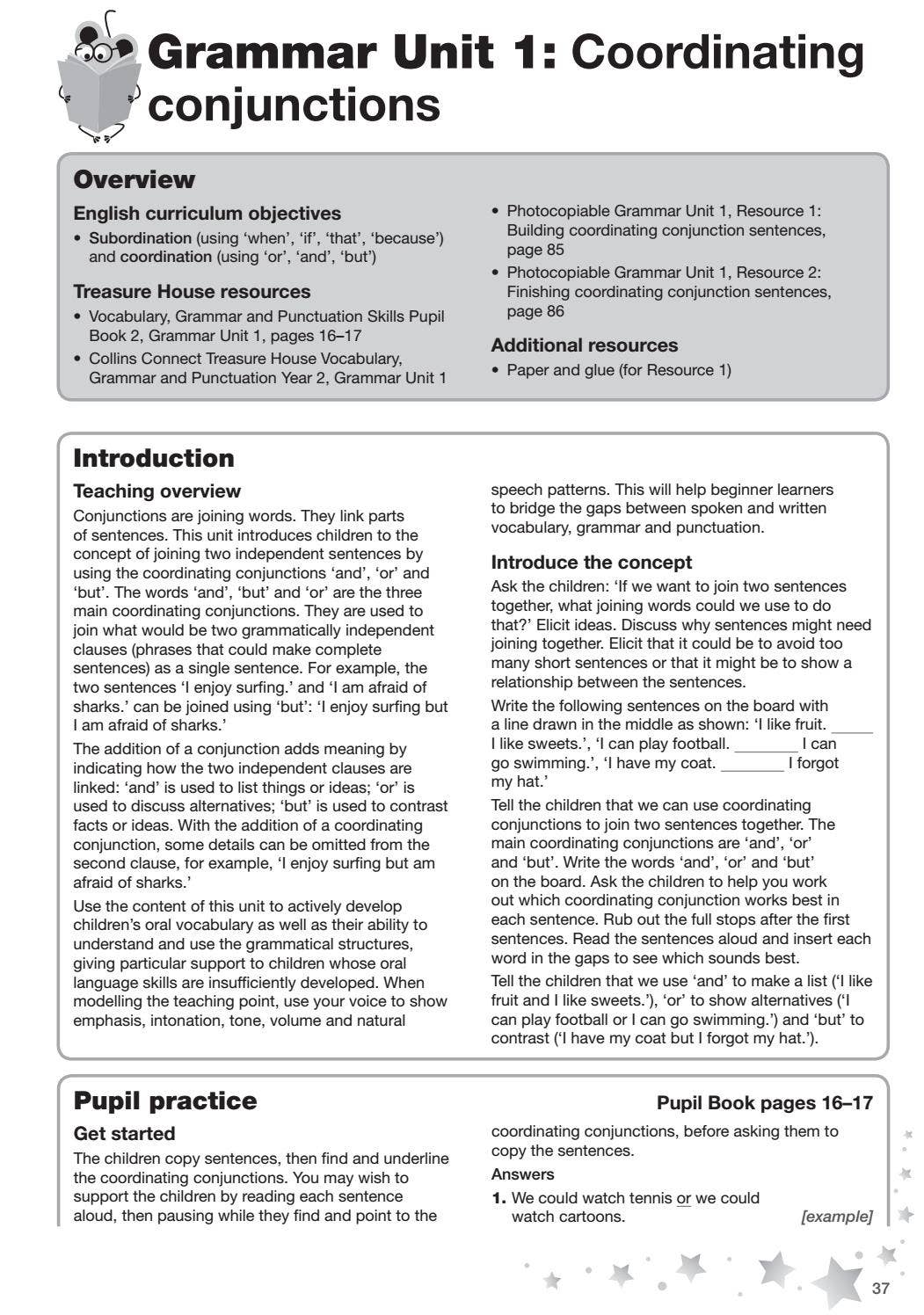 Treasure House Vocabulary, Grammar and Punctuation Sample Pack by ...