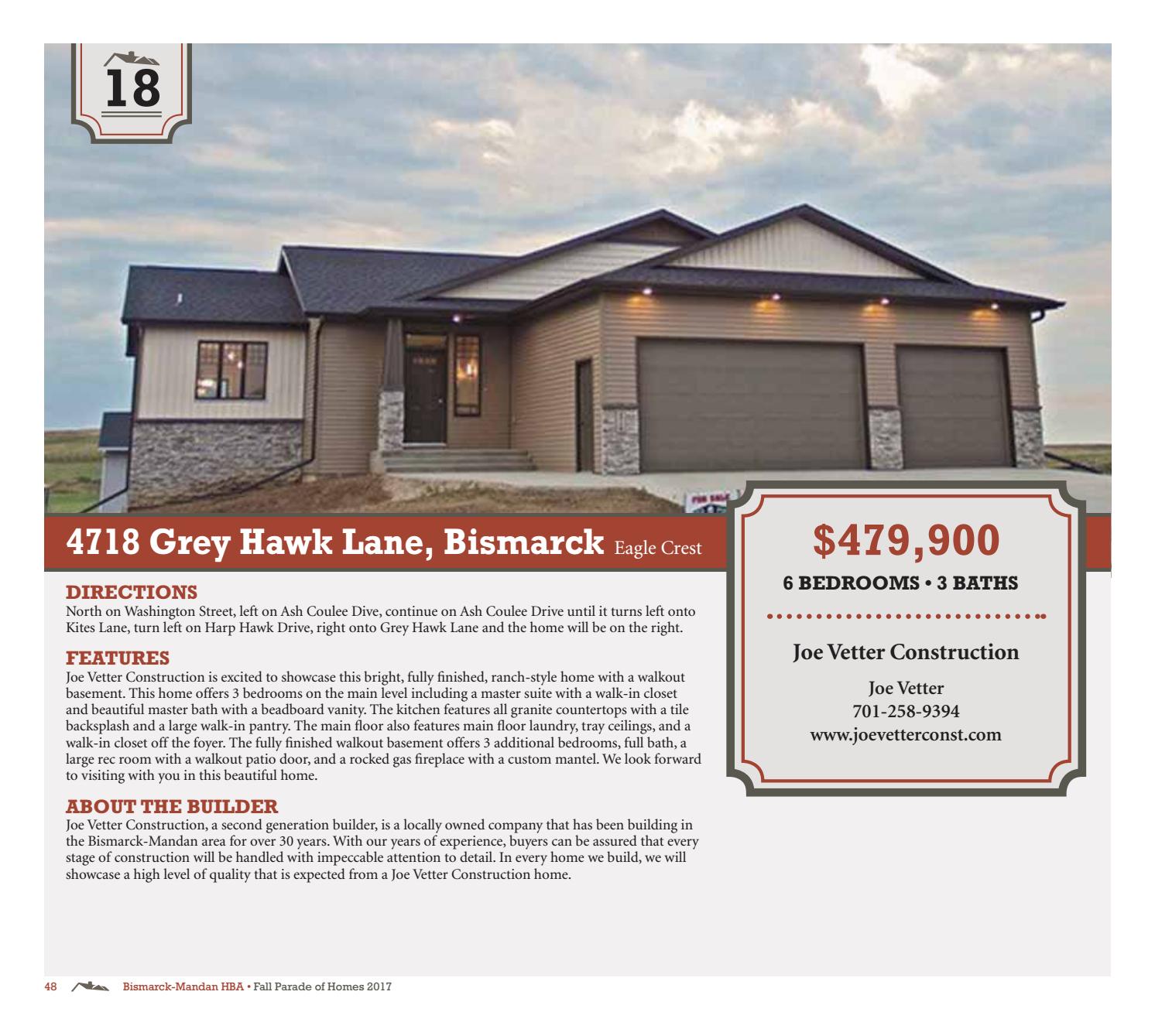 2017 Fall Parade of Homes Magazine by BismarckMandan Home Builders