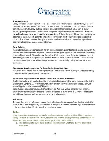 Should More Students Be Allowed To Skip >> Valley Christian High School Student Handbook By Valley Christian Should More Students Be Allowed To Skip >> Valley Christian High School Student Handbook By Valley Christian