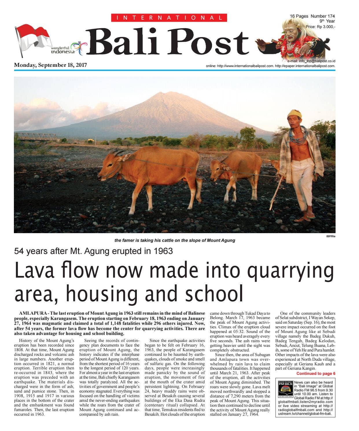 Edisi 18 September 2017 | International Bali Post by e-Paper KMB - Issuu