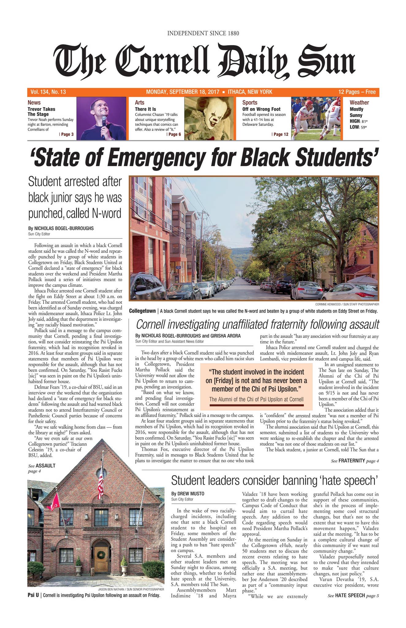 09 18 17 entire issue hi res by The Cornell Daily Sun - Issuu