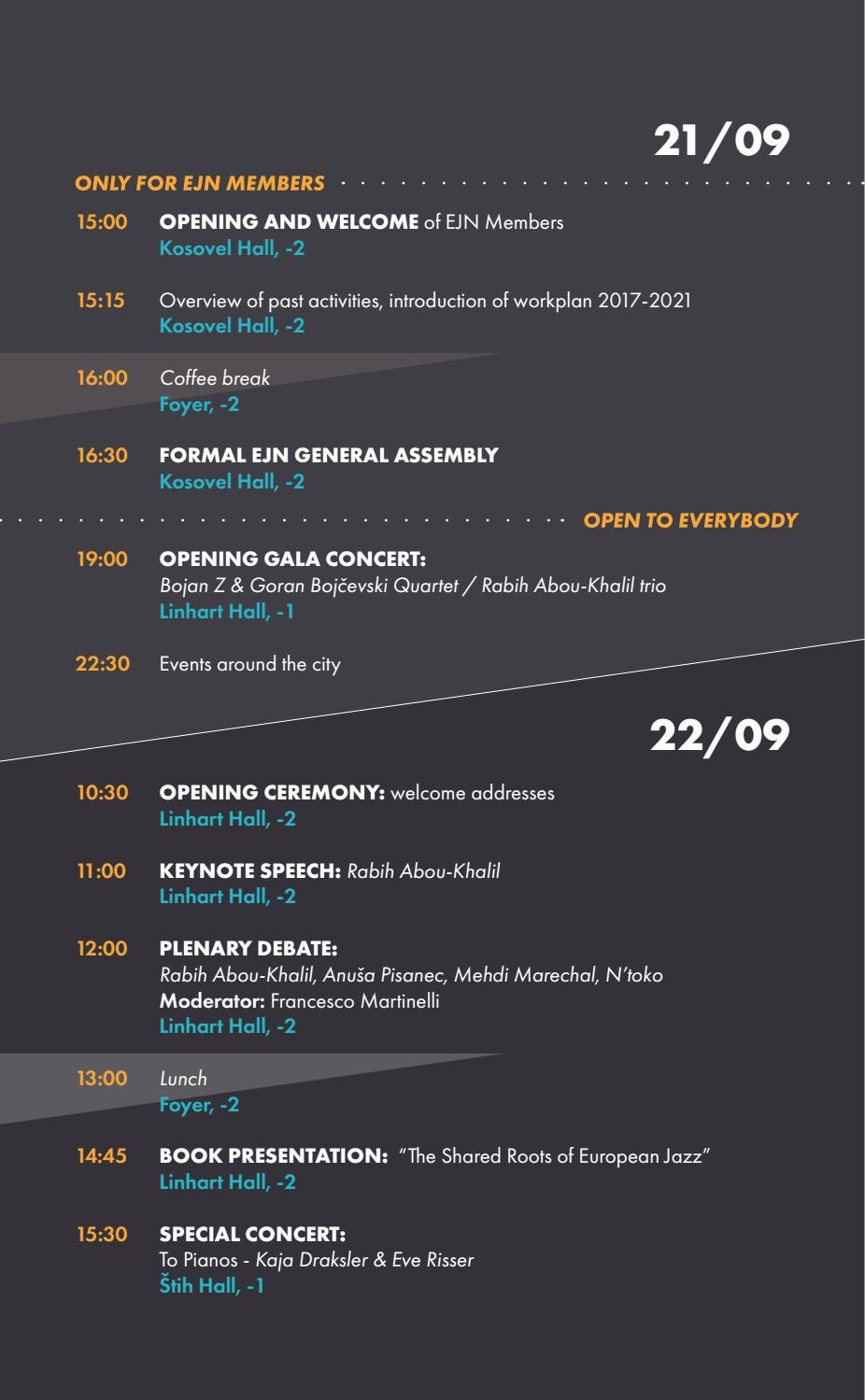 European Jazz Conference 2017 detailed programme by EJN Europe Jazz ...