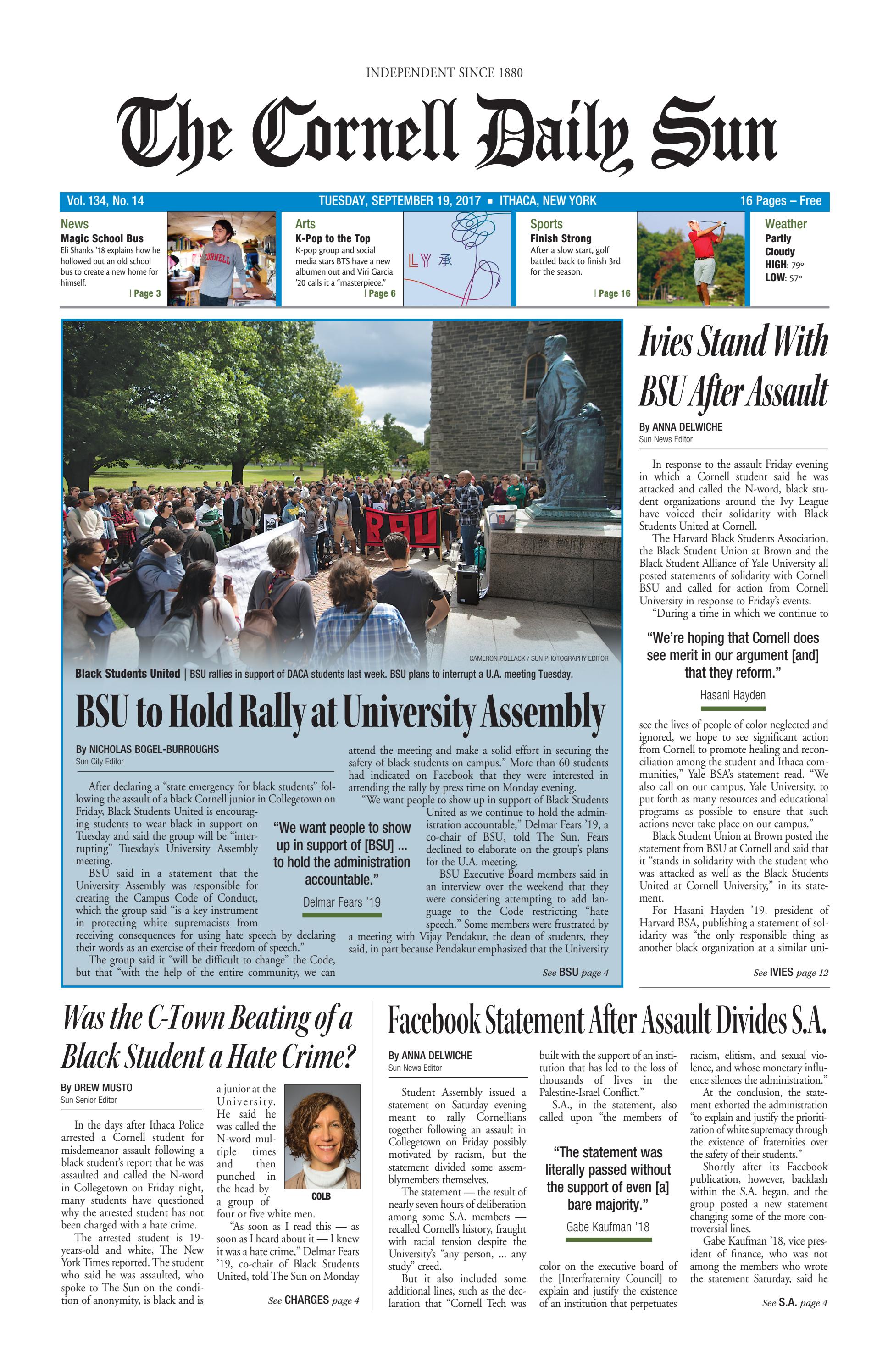 09 19 17 entire issue hi res by The Cornell Daily Sun - Issuu