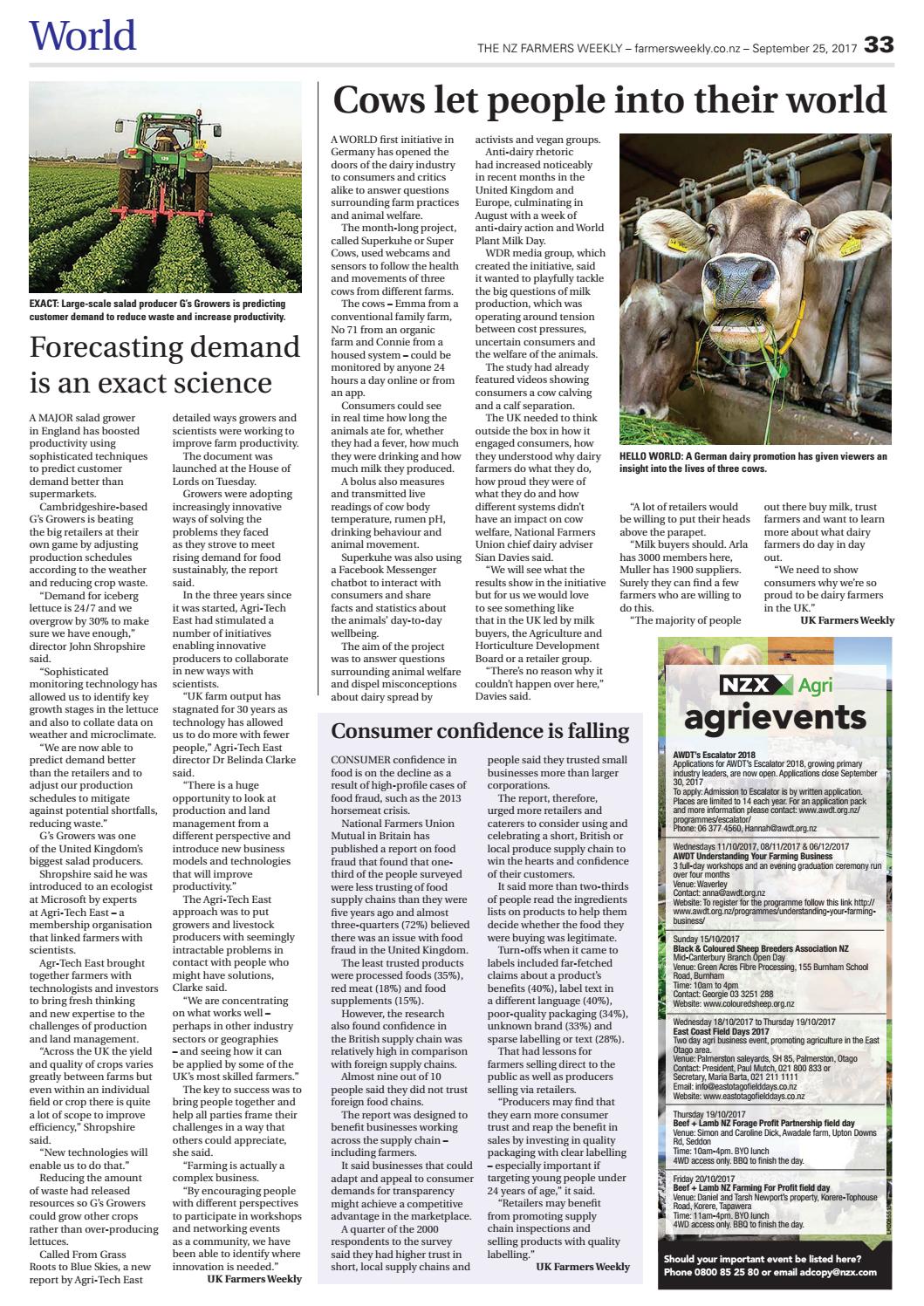 Farmers Weekly NZ September 25 2017 by Farmers Weekly NZ Issuu