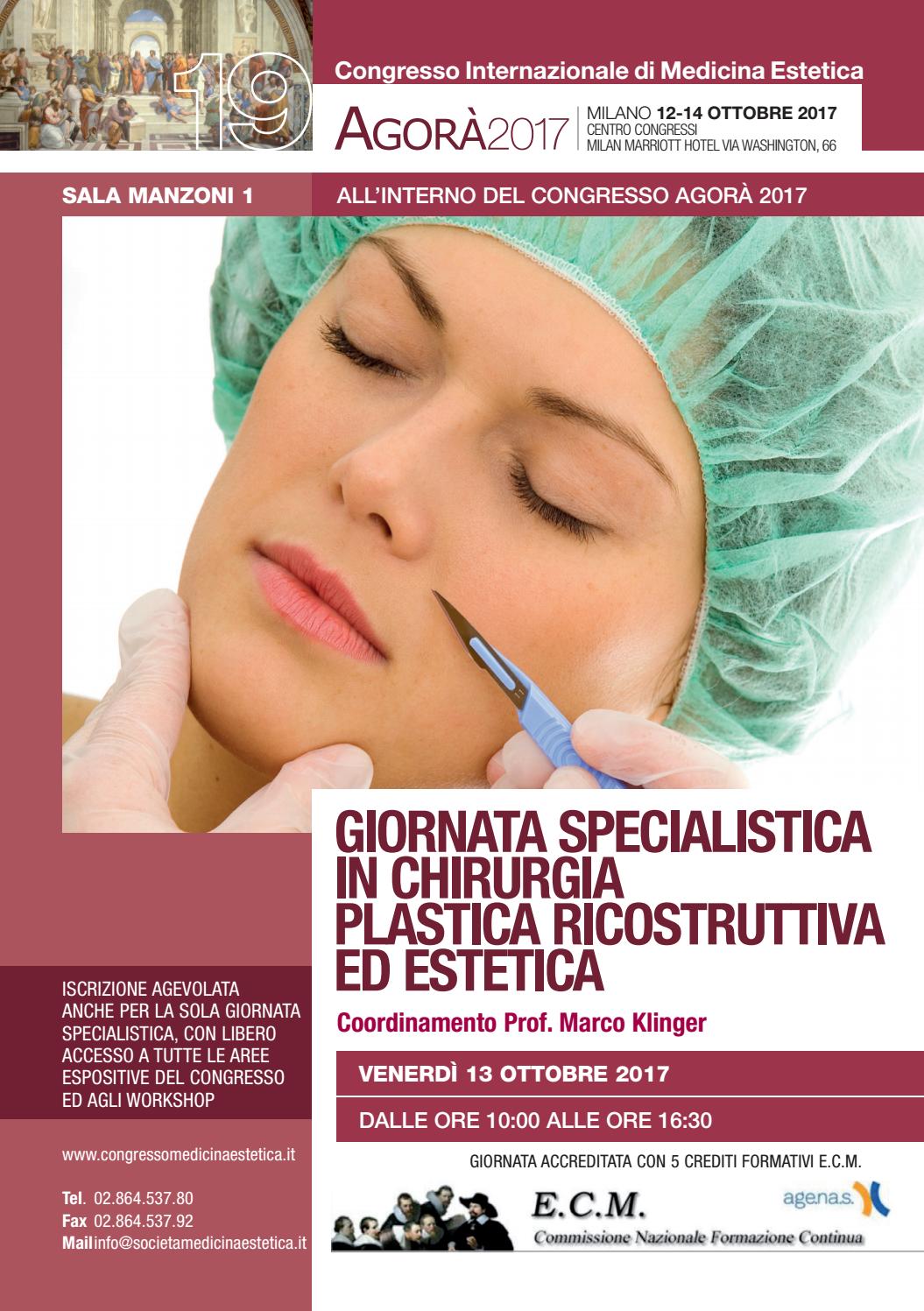 PROGRAMMA DELLA GIORNATA DI CHIRURGIA PLASTICA RICOSTRUTTIVA ED