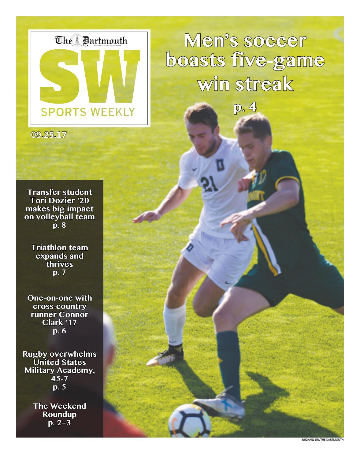 The Dartmouth Sports Weekly 9/25/17 by The Dartmouth Newspaper Issuu