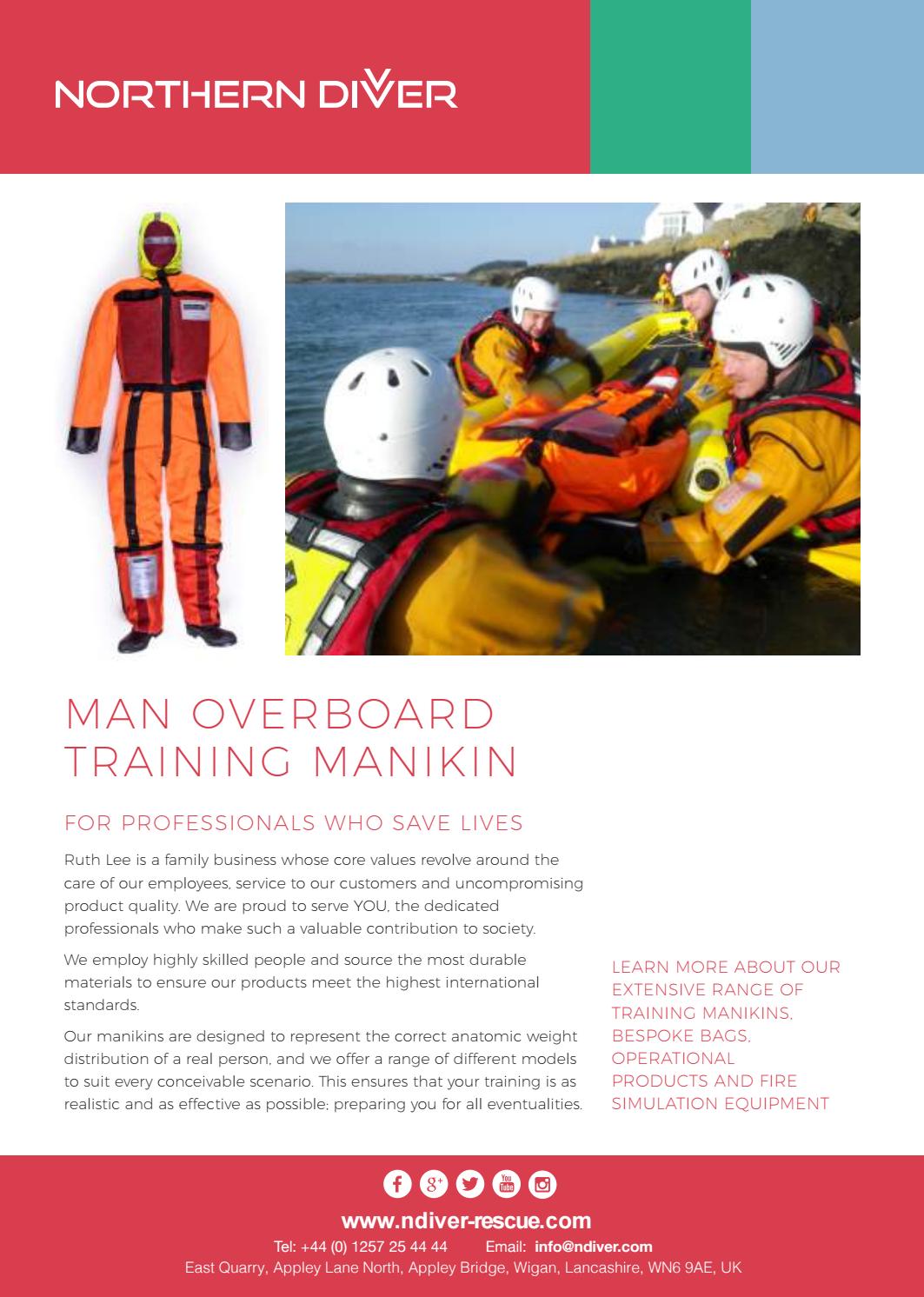 Man overboard training manikin datasheet by Northern Diver UK Issuu