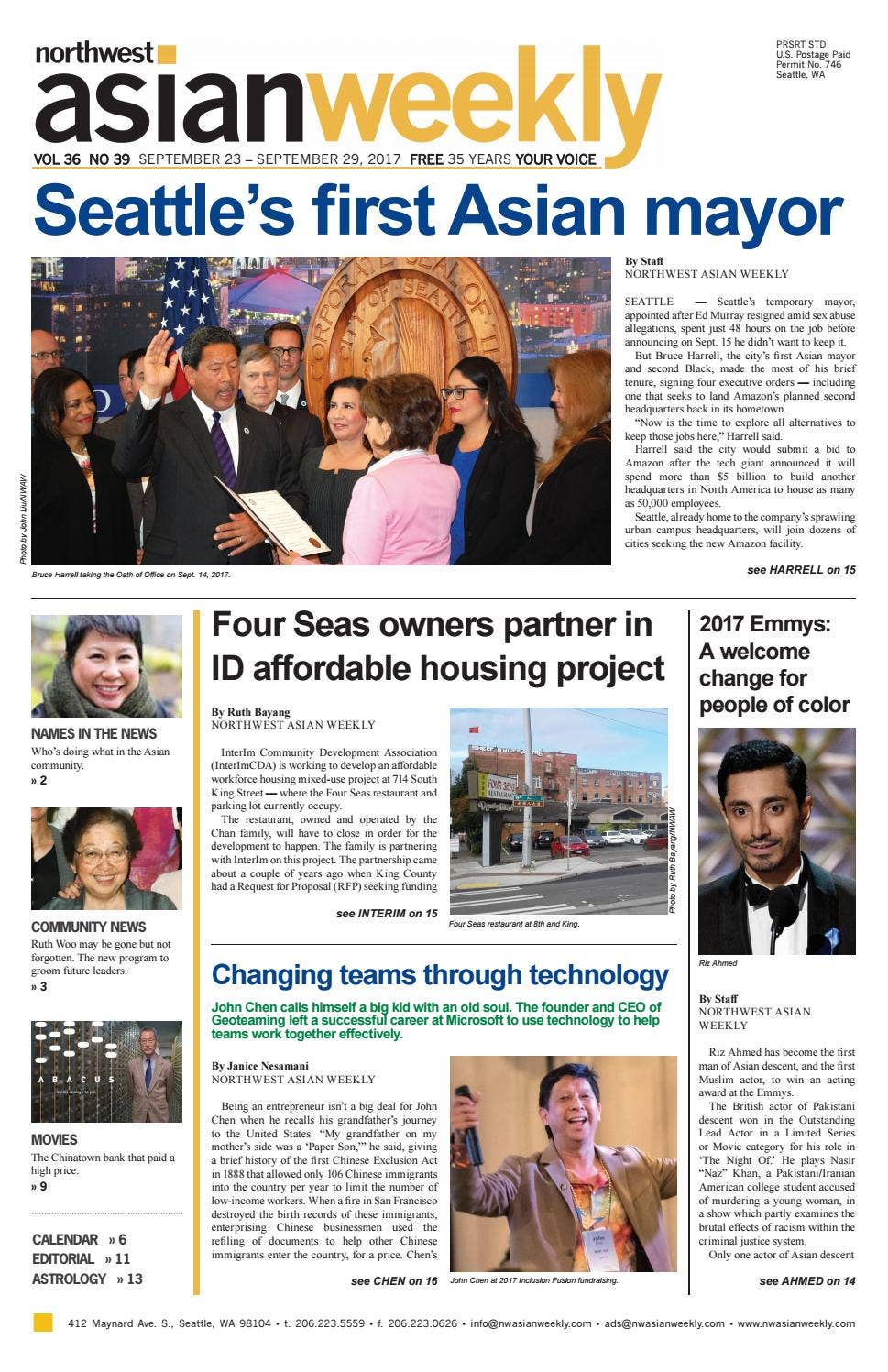 VOL 36 NO 39 | SEPTEMBER 23 – SEPTEMBER 29, 2017 by Northwest Asian ...