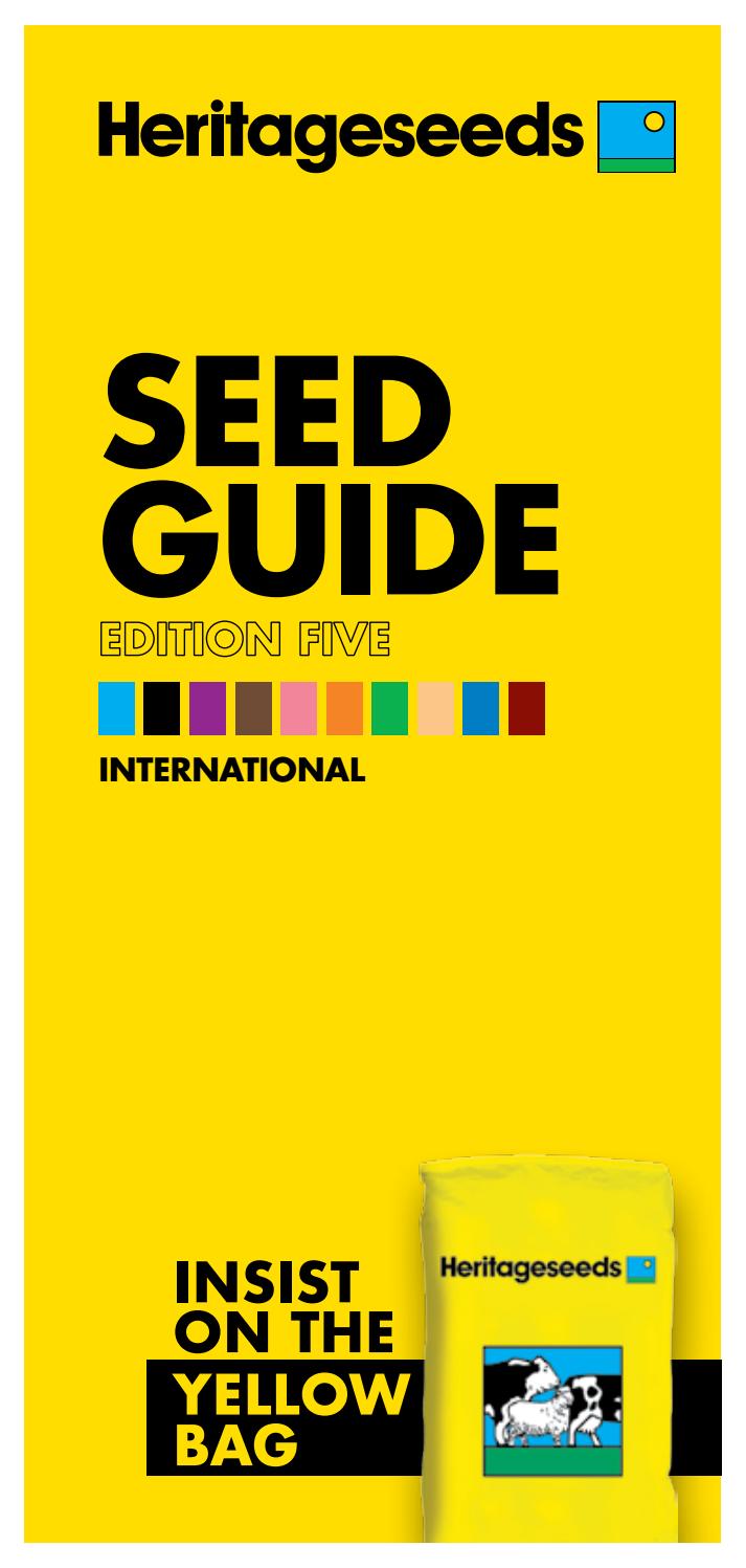 Heritage Seeds International Seed Guide by Barenbrug Issuu