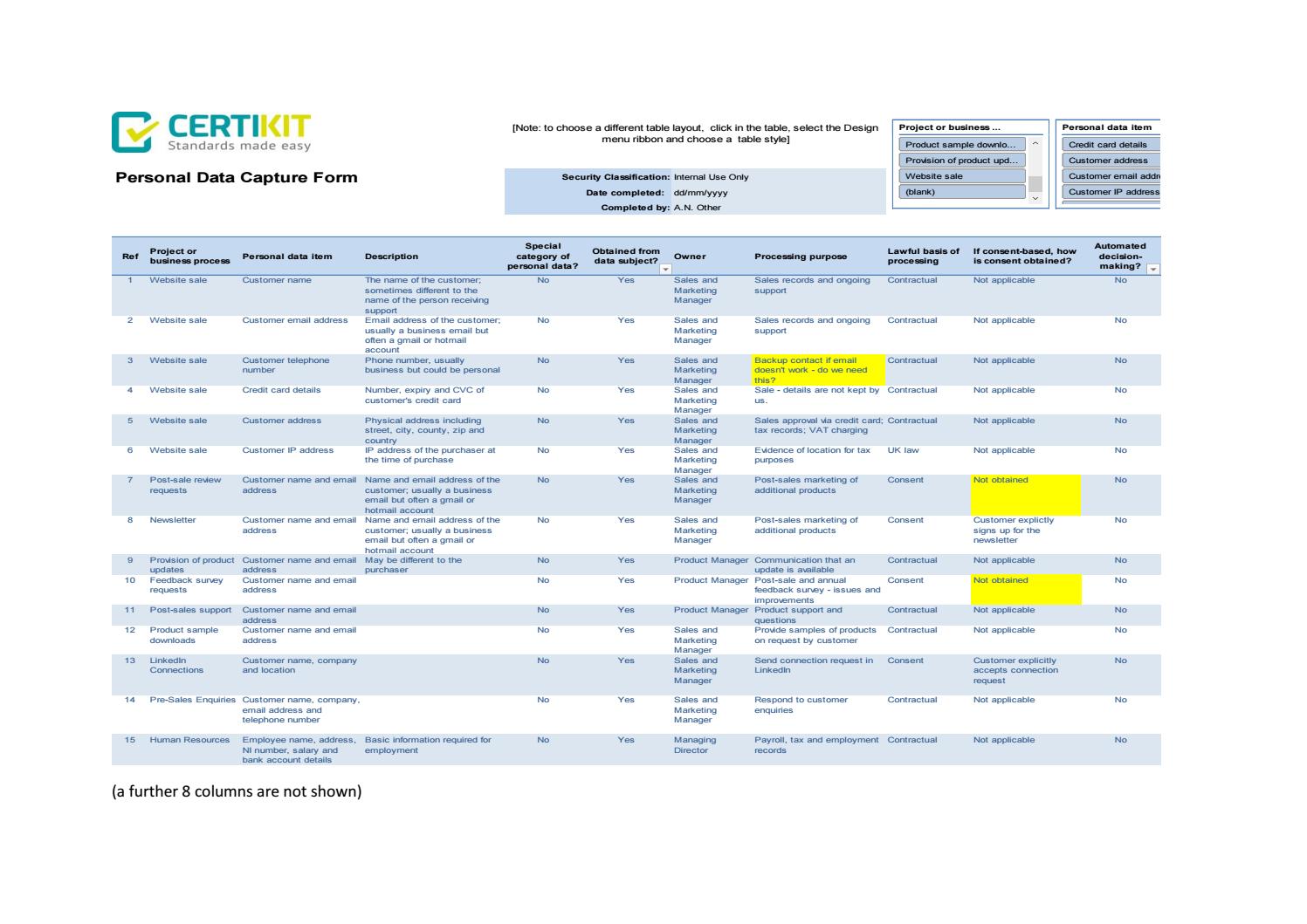Example Personal Data Capture Form By CertiKit Limited Issuu