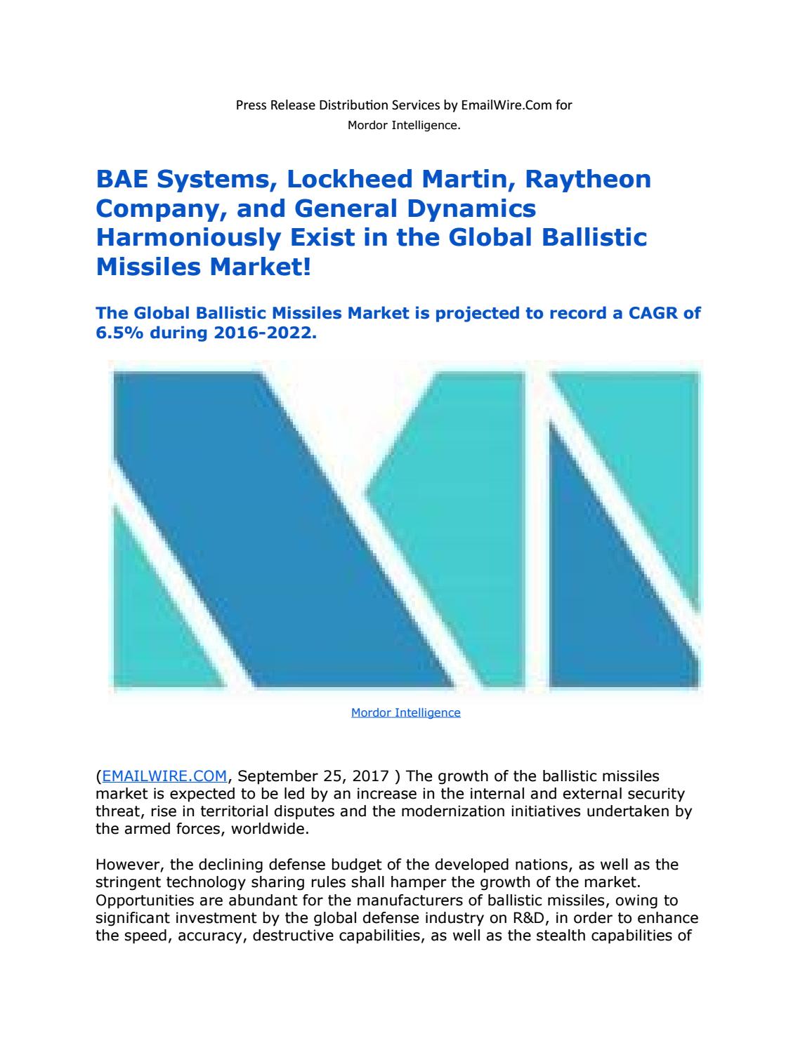 Bae systems, lockheed martin, raytheon company, and general dynamics harmoniously exist in the