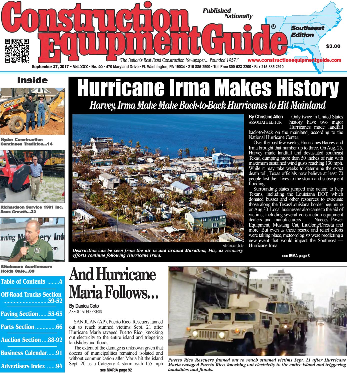 Southeast 20 September 27, 2017 by Construction Equipment Guide Issuu