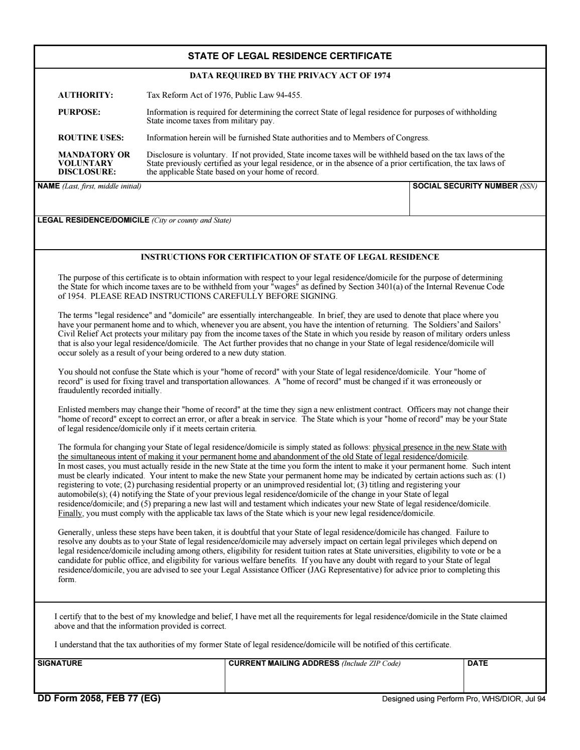 DD FORM 2058 by HHC, 807th MC(DS) - Issuu